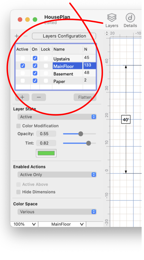 EazyDraw Layers Table