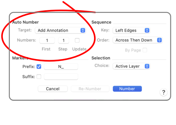 EazyDraw Numerate Auto Number