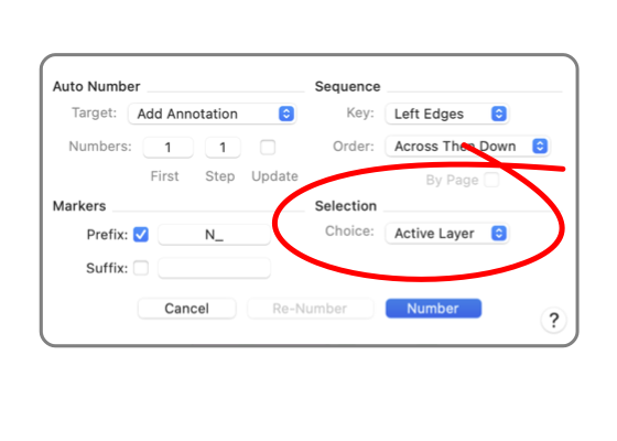 EazyDraw Numerate Selection