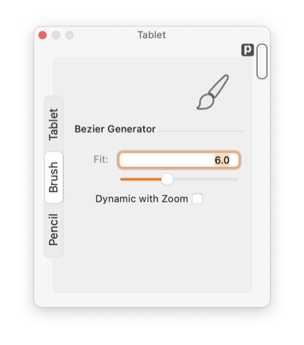 EazyDraw Tablet Brush Tab