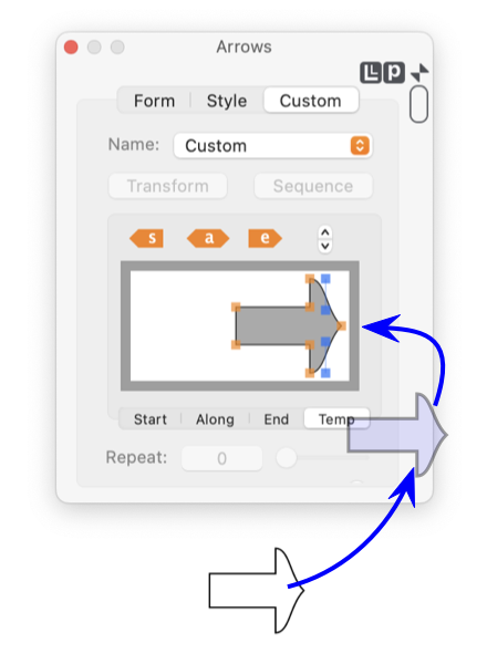 EazyDraw Arrow Panel Custom