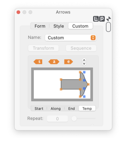 EazyDraw Arrow Panel Custom Temp