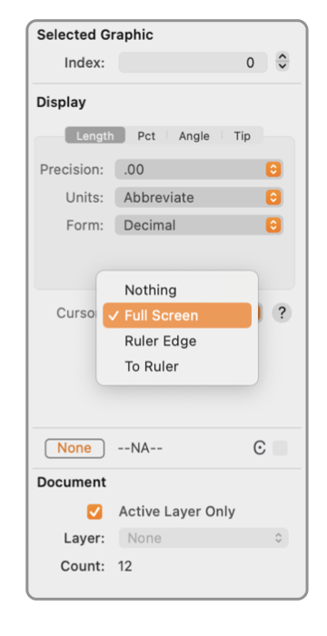 EazyDraw Cursor Display Details