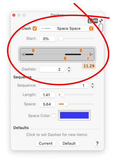 EazyDraw Dash Specification Circled