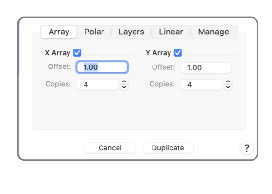 EazyDraw Dup Array