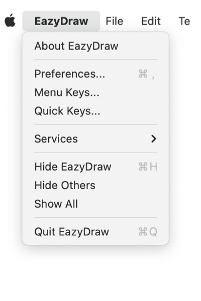 EazyDraw Eazydraw Menu