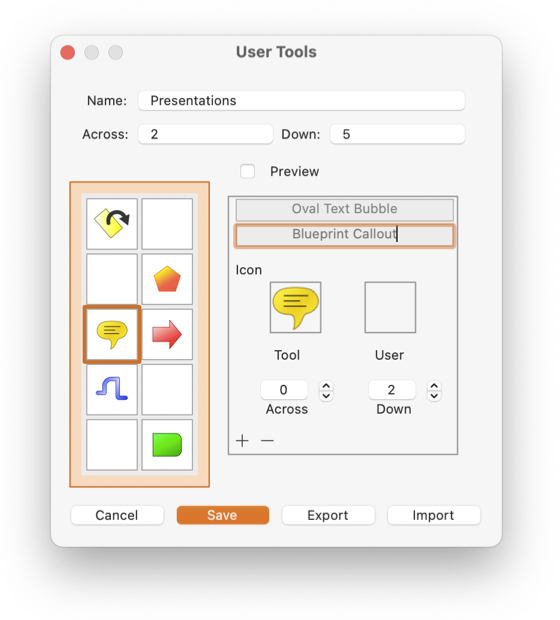 EazyDraw Edit User Tools