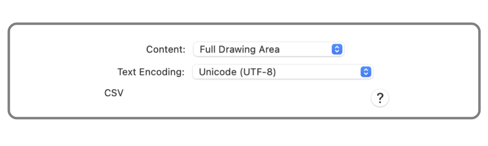 EazyDraw Export CSV