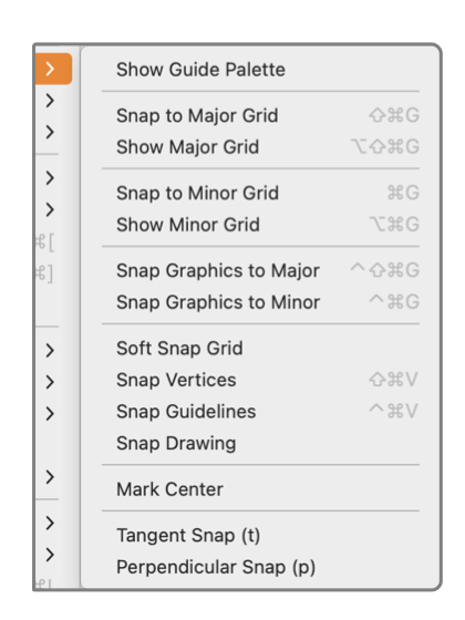 EazyDraw Grid Menu