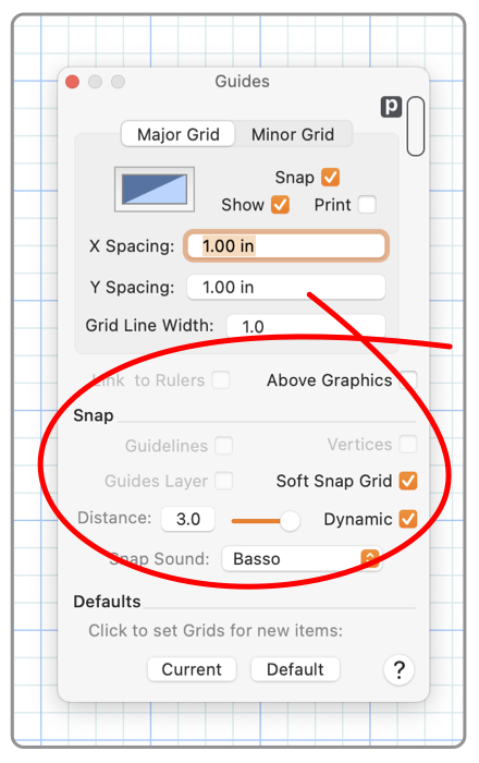 EazyDraw Grid Snap