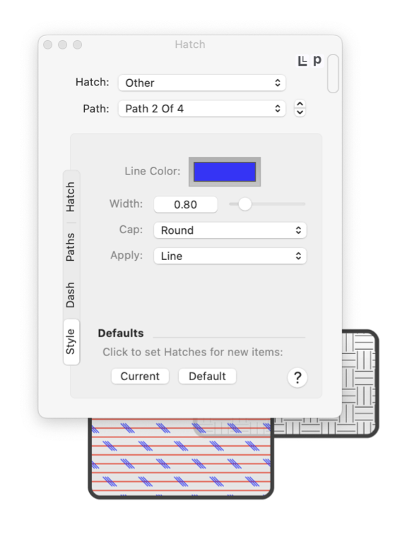 EazyDraw Hatch Style Palette