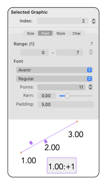 EazyDraw Label Font