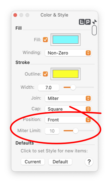EazyDraw Miter Limit Style