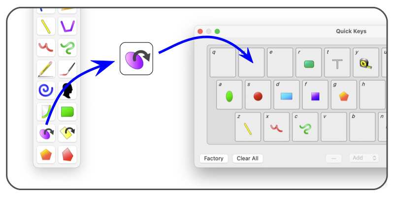 EazyDraw Help Pages quick keys keyboard.