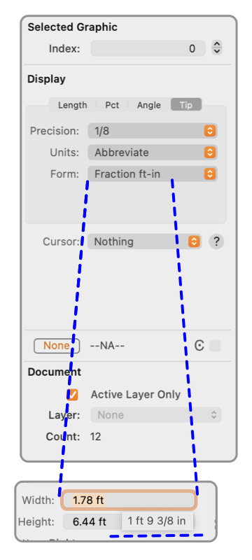 EazyDraw Tip Display Details