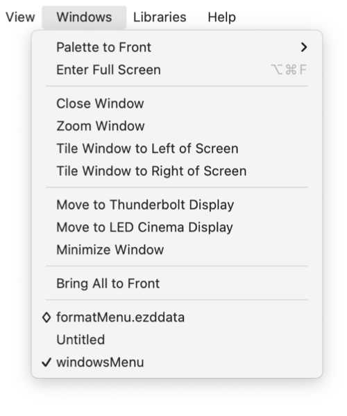 macOS Window main menu with Full Screen controls.