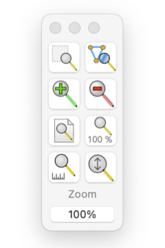 EazyDraw zoom tools palette.